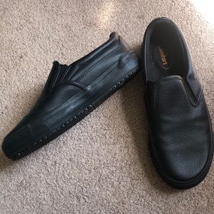 Nonslip black slip ons